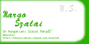 margo szalai business card